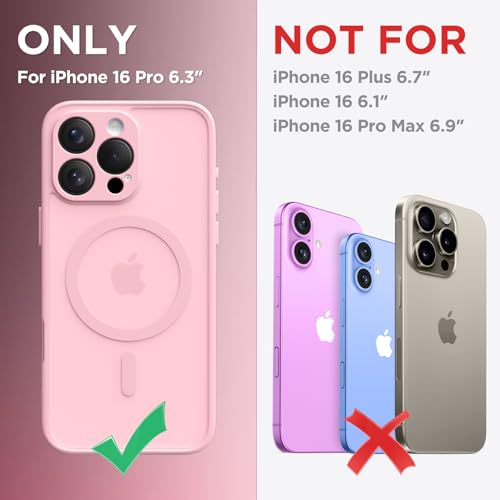 Coque iPhone 16 Pro compatible MagSafe protection antichoc translucide rose - 2