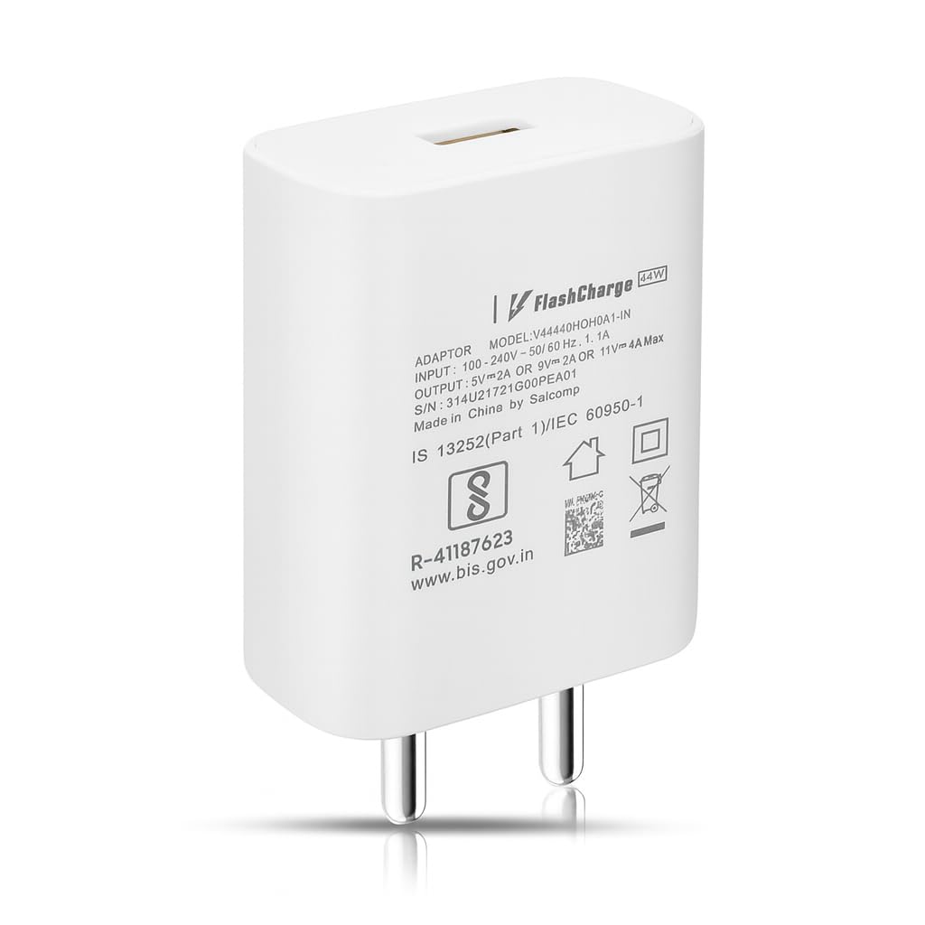 Vivo 44W C-Type Flash Charging Adapter|Fast Charger Compatible with Vivo V50|V50e|V40|V40e|V40 Pro|Y19e|Y400|Y19|Y39|T4|T4x |T3|T3x|T2x|iQOO Z10|iQOO Neo 10R|iQOO Z10x, 44 watt Type C Charge Vivo 44W C-Type Flash Charging Adapter|Fast Charger Compatible with Vivo V50|V50e|V40|V40e|V40 Pro|Y19e|Y400|Y19|Y39|T4|T4x |T3|T3x|T2x|iQOO Z10|iQOO Neo 10R|iQOO Z10x, 44 watt Type C Charge