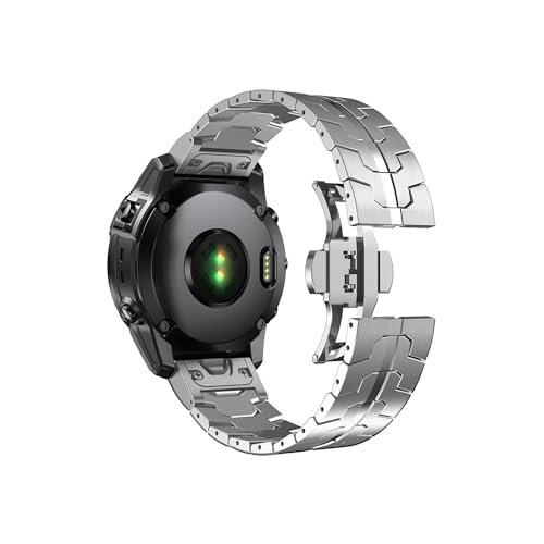 26 22mm NCbNtBbg XeXX`[Xgbv Garmin ɓK/Fenix 6/6X/6XPro/7/7X/5XPlus/3 ^[XEHb`oh Forerunner945 935 ɓK(Silver,22mm)