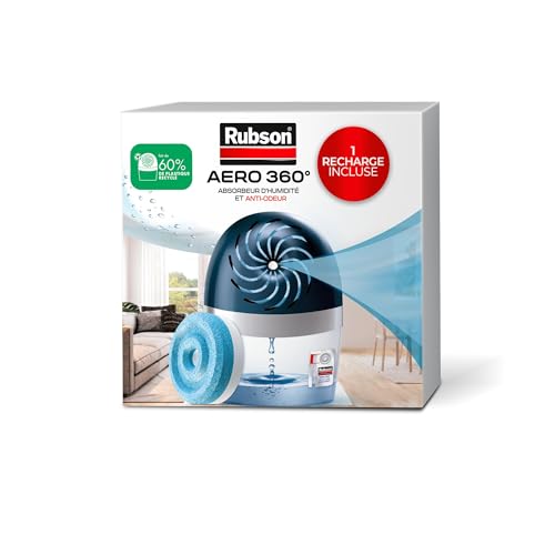 Rubson - Absorbeur d'Humidité Aero 360 pour pièces de 20 m² – Déshumidificateur d'air...