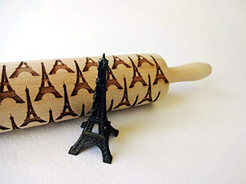 Eiffel Tower Embossing Rolling Pin Laser Engraved Rolling Pin With Eiffel Tower Gift For Friend #TOP4