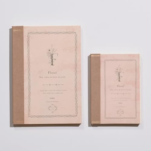Image of PETAL & FLOW B6 Size Rough NoteBook 5 inch x 7 inch, 288 pages (144 sheets), Vintage Style (Floral)
