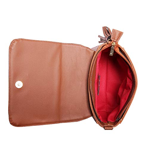 Bolsa Willibags feminina transversal + chaveiro franja em promoção (Carmelo)