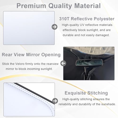Image of PIMCAR Windshield Sun Shade for Ford F150 2021-2026, Premium 310T Reflective UV Protection, Lightweight Foldable Sun Visor with Storage Pouch