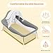 Growaystory Baby Reisebett,Geeignet für Babys von 0-5 Monaten,Portable Reisebettzelt,Klein Zusammenklappbar,Ausgestattet Moskitonetz und Spielzeug,Liegefläche 80 x 40 cm (Grau)