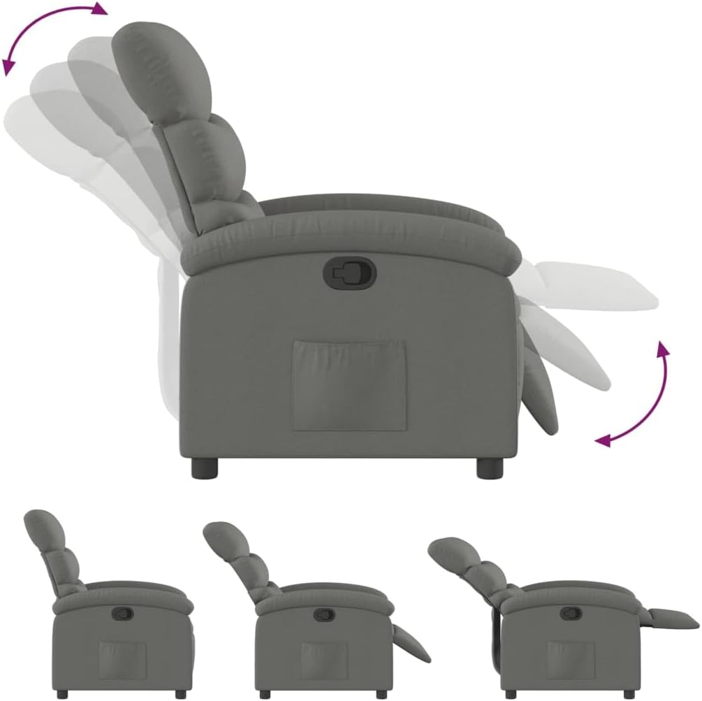 Exploded view of vidaXL Manual Recliner Chair components for assembly