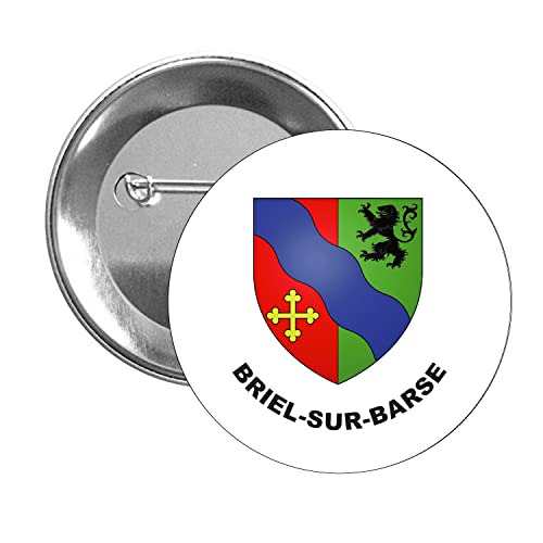 BUTTON . HERALDIC SHIELD BRIEL-SUR-BARSE AUBE FRANCE
