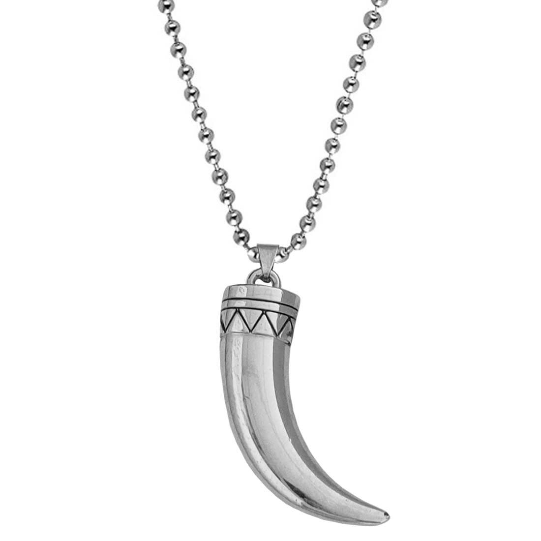 Stylish Tiger Nail Shape Silver Plated Pendant Necklace Chain For Men And Women SPn2022408-image-36