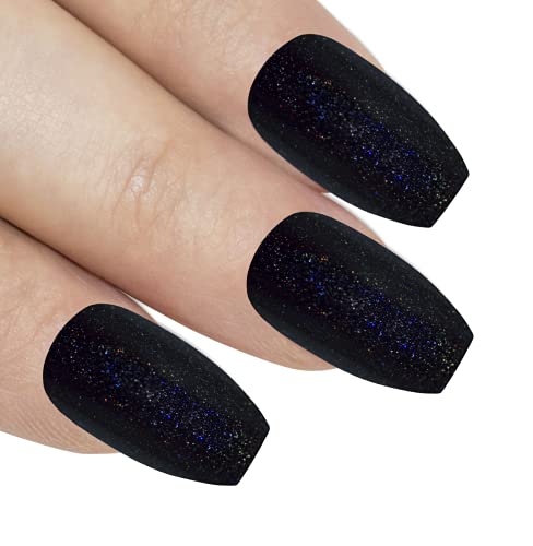 Unghie finte Bling Art Nero Gel Ballerina Bara 24