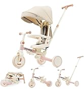 Amazon.co.jp: SOFTSEA 三輪車 子供用 手押し棒付き 折りたたみ