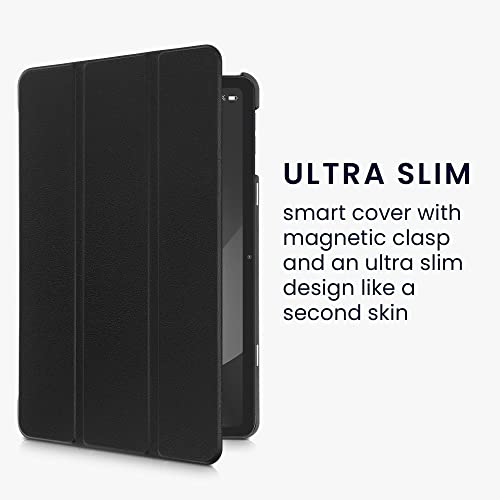 kwmobile Case Compatible with Oppo Pad Air - PU Leather Smart Cover Protective Tablet Case with Stand - Black - Image 2