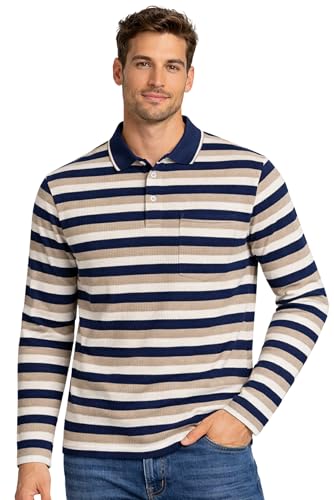 Image of SANE ORIGINALS Full Sleeves Textured Polo Tshirt for Men with Pocket || Long Sleeves Collar and Pocket T-Shirt for Men