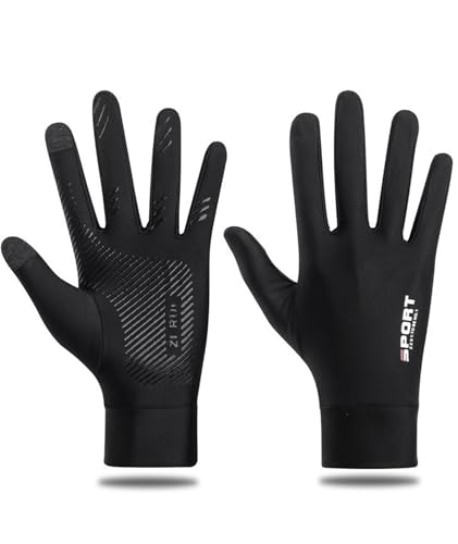 Image of 2PCS Black Sun Protection Gloves - Women's Riding Gloves for Bike, UV Protection Summer Cooling