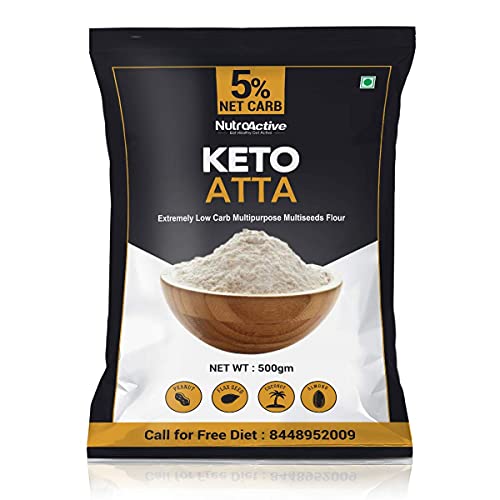 NutroActive Keto Atta (1g Net Carb Per Roti ) Extremely Low Carb Flour - 500 gm