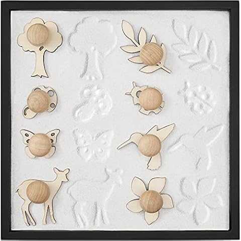 COCORO Mini-Sandstempel für Mini-Zen-Gartenmuster umfassen Baum Cover