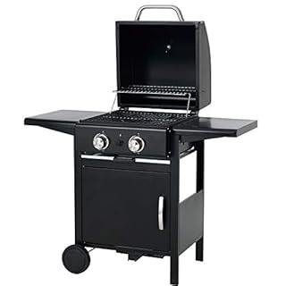 tepro Gasgrill Mayfield 2 mit 2 hochwertigen, leistungsstarken Edelstahlbrennern, verchromten Grillrosten (Rost-in-Rost-System), großer Warmhaltefläche, integriertem Thermometer im Deckel und praktischen Seitenablagen, Maße ca. 112 x 58 x 100 cm