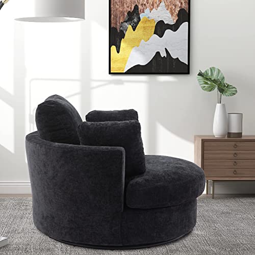 Sillón Plegable Negro Redondo Giratorio miniatura 7