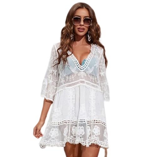 Vestido de playa para mujer holgado que cubre con elegancia tu traje de baño