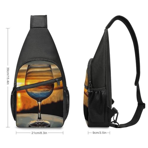 Bolso bandolera Sunset Wine para viaje y deporte miniatura 2
