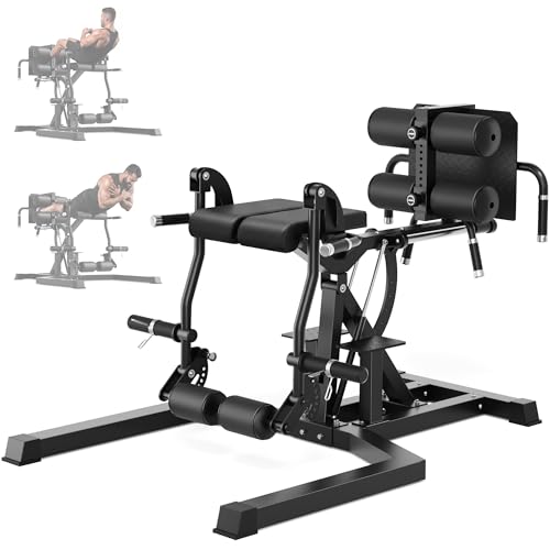 JELENS HL01 Adjustable Glute Ham Developer GHD Machine & Leg Extension and Curl Machine 2 in 1 Strength Training Machine for Hyperextension & Nordic Hamstring Curl (HL01)