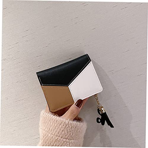 Black Zipper Wallet Small Handbag Tassel Bag Portable Purse for Women Fashion Short Purse3