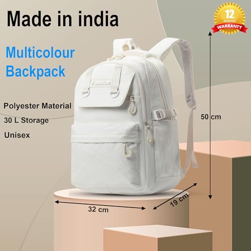 Image of Tinytot 30 Litre, Stylish & Trendy Water Resistant Hi Storage School Collage Travel Laptop Backpack Bag for Boys, Girls, Mens & Womens, 20 Inches (Black)