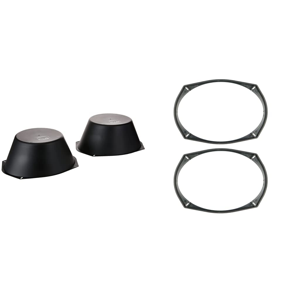 Metra 81-6900 Universal 6 X 9-Inches Speaker Baffle, Black & Metra 82-6902 1/2 Spacer for 6 x 9 Speakers - Color May Vary