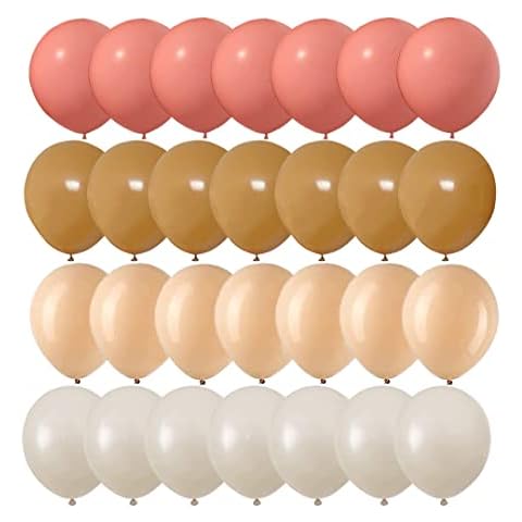 Boho Balloons Pink Blush Balloons, 62Pcs 12Inch Blush Pink Brown White Balloons For Girls Baby Shower Garden Tea Party Bachelorette Birthday Wedding Decorations Cover