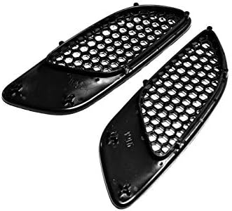 ABS General Fit Universal Hood Scoop Air Vents Ducts Inserts Grilles Accessories Parts Add On (M3 Type) 2PCS FIT For BMW BUICK CADILLAC