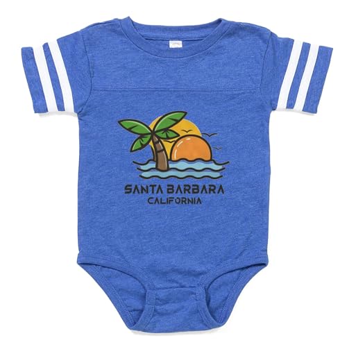 CafePress California Santa Barbara Cute Infant Baby Football Bodysuit