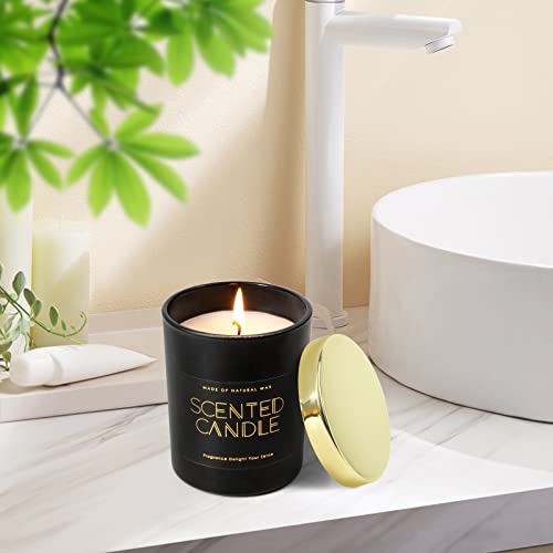 Candles For Home Scented, Leather Scented Candles Natural Soy Candles Candles For Men Women Candles Gifts For Women Black Candles Gifts Set Decorations #TOP4