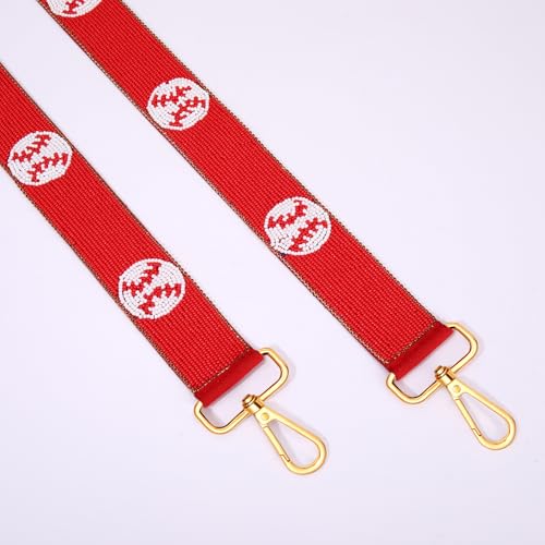 Image of Baseball Purse Strap Replacement Game Day Beaded Purse Strap for Stadium Approved Clear Bag Crossbody Bag Straps
