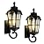 Kainozoic Outdoor Wall Light Fixtures Waterproof Porch Lights Anti-Rust Matte Black Exterior Lighting Fixtures Sconce Lights Outdoor Wall Lantern for Patio Front Door Garage -2 Pack