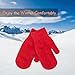 Winter Warm Mittens for Women Men - Soft Faux Rabbit Fur Mittens Elastic Cuff Fashionable Stretchy Knit Gloves Cold Weather