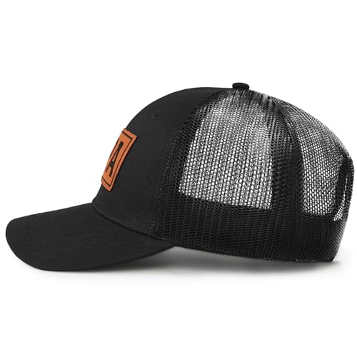 Image of Fathers Day Dad Papa Gifts from Daughter Son Wife, Unique Men's Hat for Dad Grandpa Husband, Leather Pattern Baseball Cap