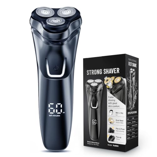 Electric Razor for Men Waterproof: 4D Floating Rotary Shaver Wet or Dry...