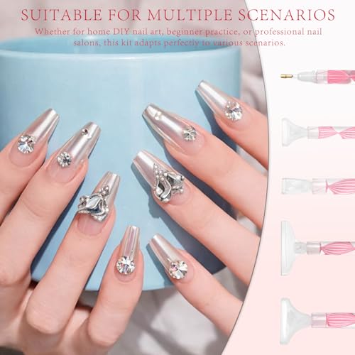Set de herramientas para piedras decorativas de uñas miniatura 5