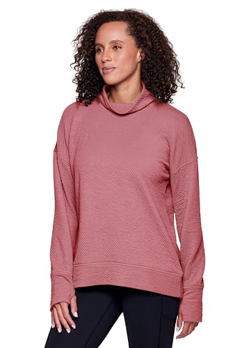 Image of RBX Active Women's Ultra Soft Quilted Cowl Neck Pullover Sweatshirt