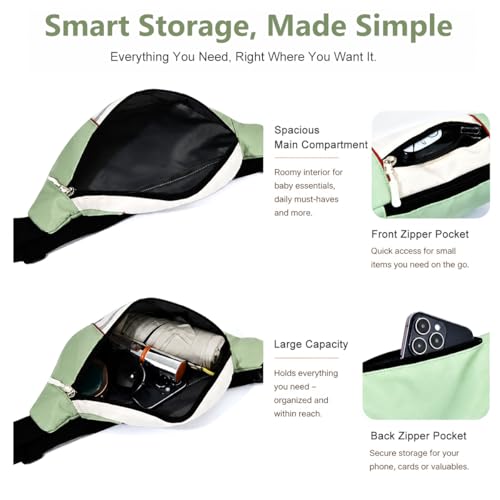 Image of GUSTAVE Waterproof Waist Bag with MultiPocket Storage, Adjustable Strap, Reflective Safety Strips & Headphone Jack for Running, Hiking, Cycling & Travel