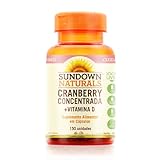 Cranberry Concentrate for Her by Sundown, Dietary Supplement, Supports Urinary Tract Function and Immune Health, 8400mg Plus 1000IU Vitamin D, 150 Softgels