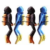 Mini figurine de nageurs : conçue avec une jolie forme de plongeur, elle est attrayante et créative, et elle apportera à votre aquarium la sensation de la nature, des décorations d'aquarium de plongeur.