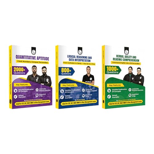 Image of PW MBAWALLAH Quantitative Aptitude, Verbal Ability & Reading Comprehension, Logical Reasoning & Data Interpretation Combo Set of 3 Books | Ideal For CAT & OMETs