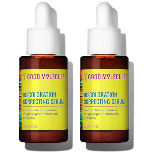 Good Molecules Discoloration Correcting Serum Pack 2 – 30 ml Each | Tranexamic Acid & Niacinamide Serum to Target Dark Spots and Hyperpigmentation, Skin Care for Face