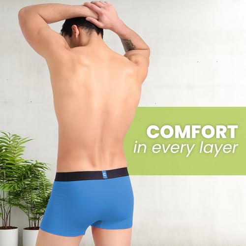 Image of Freecultr Organic Cotton Elastane Stretch Underwear for Men Breathable Comfortable Trunks Innerwear Sweat Absorbing Undergarments with Ultrasoft Waistband