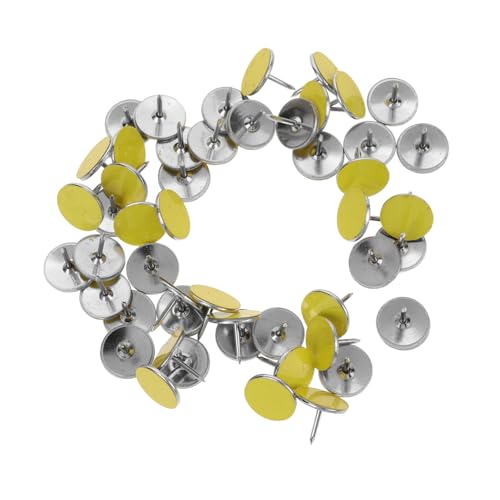 ARTIBETTER Fluorescent Camping Reflector 50 Pack Reflective Pushpin Nylon Steel Trail Markers for Night Visibility