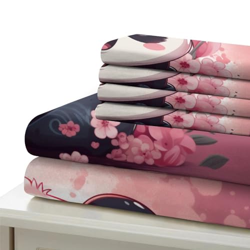 Parure de lit panda sakura pour une chambre zen et cocooning