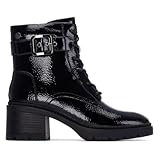 XTI - Bottines militaires Femme Noir - Chaussures confortables et polyvalentes - Mode décontractée - Modèle 14427501 (Taille37)