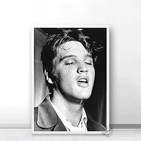 Aishangjia Elvis Presley Poster Gifts Star Musician Canvas Painting Wall Pictures For Living Room Bedroom Home Decor Painting 50x70 cm(19.68x27.55 in) J-4994 Cover