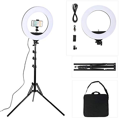 Kit Iluminador LED Ring Light 18' Circular Foto Make com Trip&eacute; 2M - RL18 4800LM