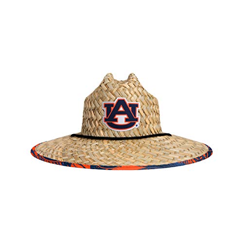 Image of FOCO Men's NCAA College Team Logo Floral Straw Sun Hat